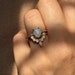 Curved White Opal Ring Opal Stackable Ring White Opal Ring - Etsy