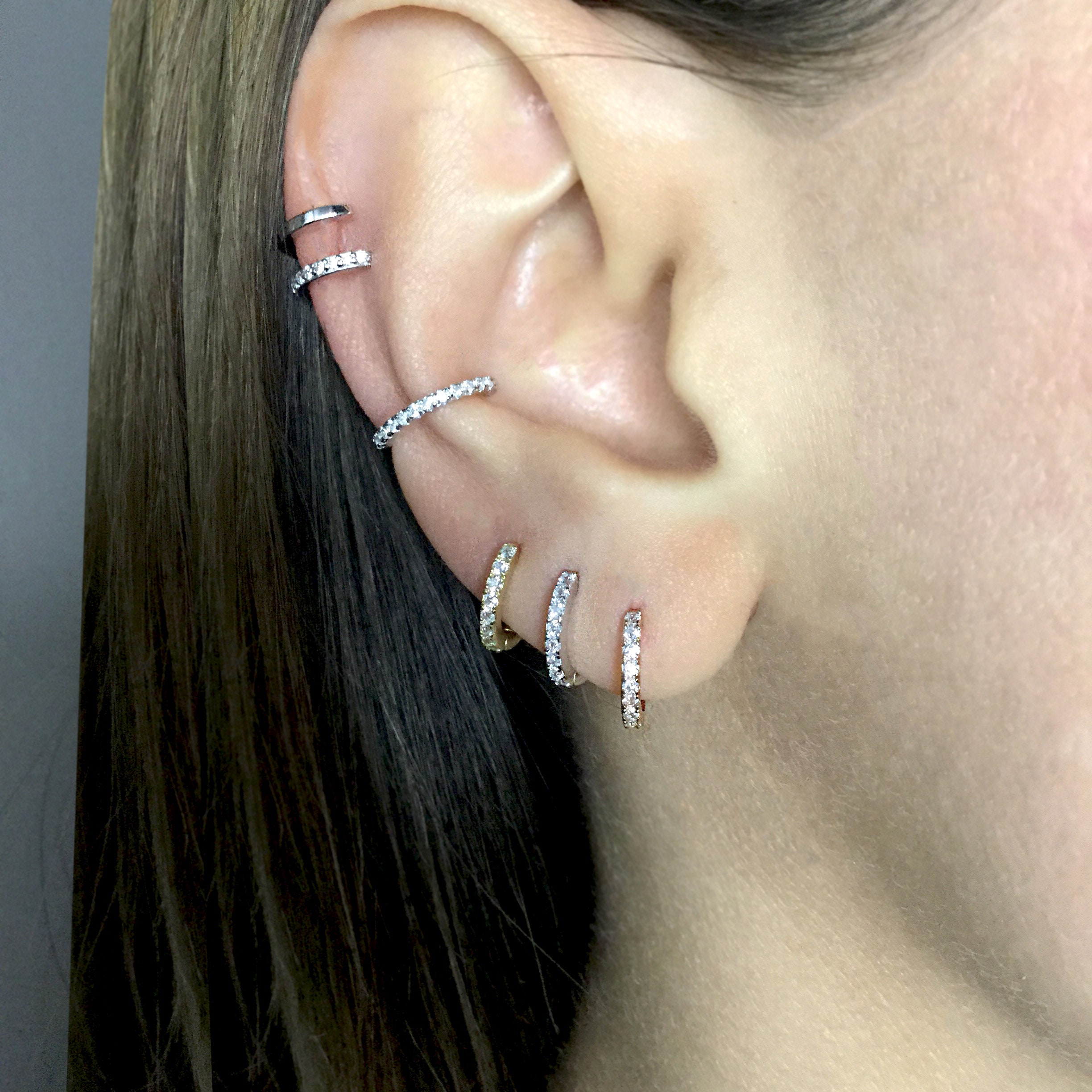 Tiny sterling silver hoop hotsell earrings