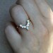 Curved White Opal Ring Opal Stackable Ring White Opal Ring - Etsy