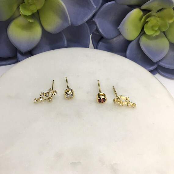 Zodiac shop earrings studs