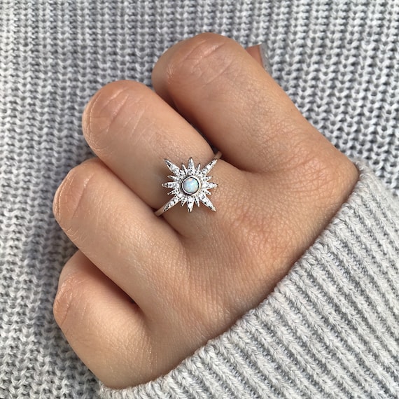 Opal starburst ring deals