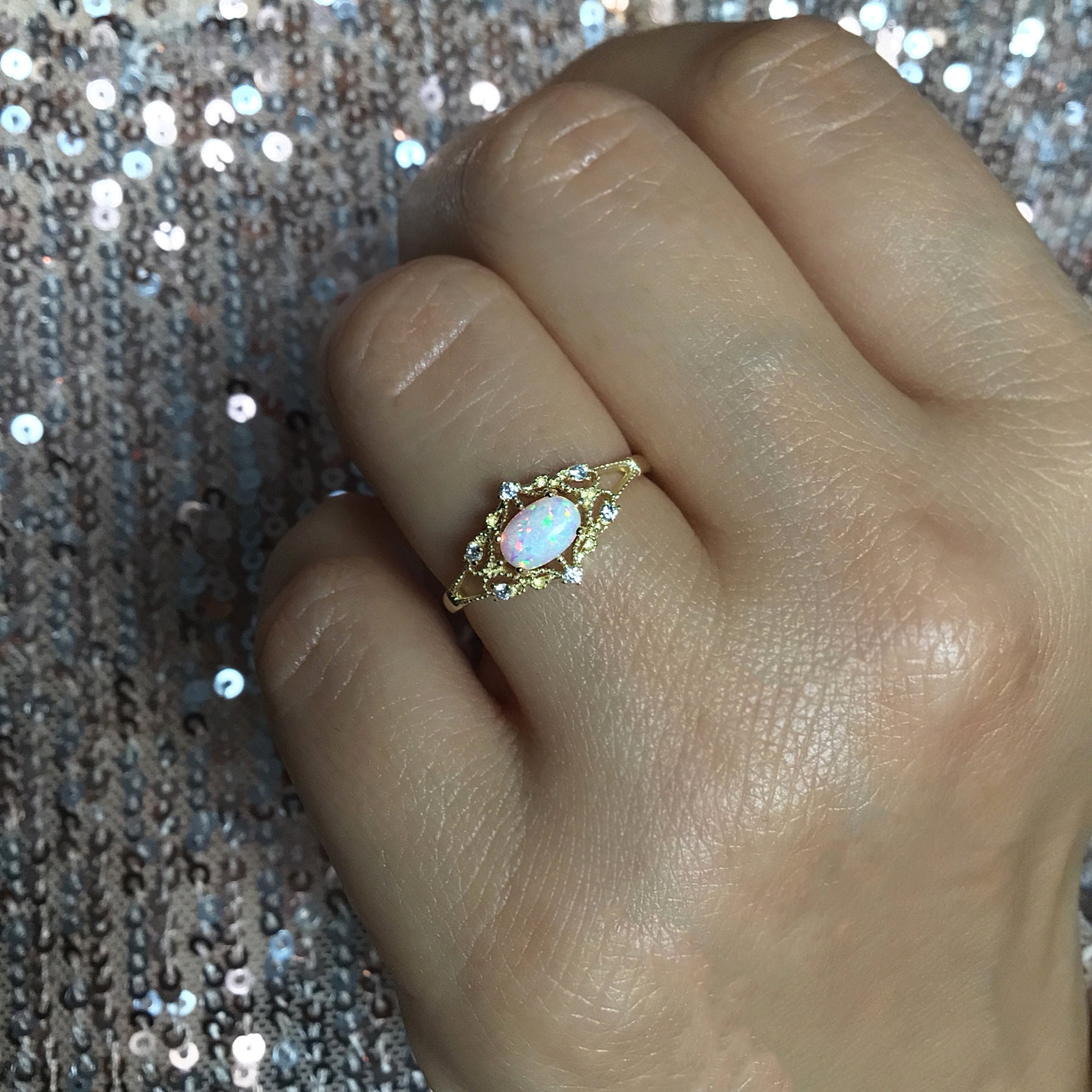 21 Best Rose Gold Opal Engagement Rings of 2023