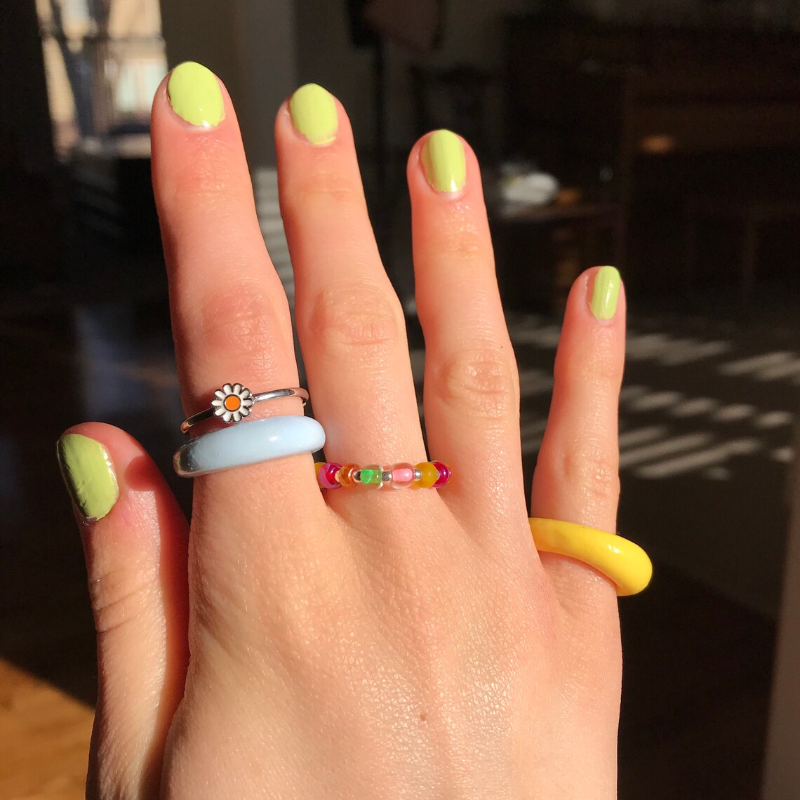 Polymer Clay Rings Funky clay rings Aesthetic clay ring Etsy