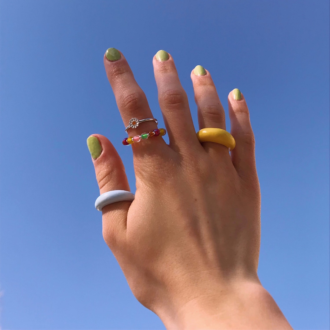 Polymer Clay Rings Funky clay rings Aesthetic clay ring Etsy