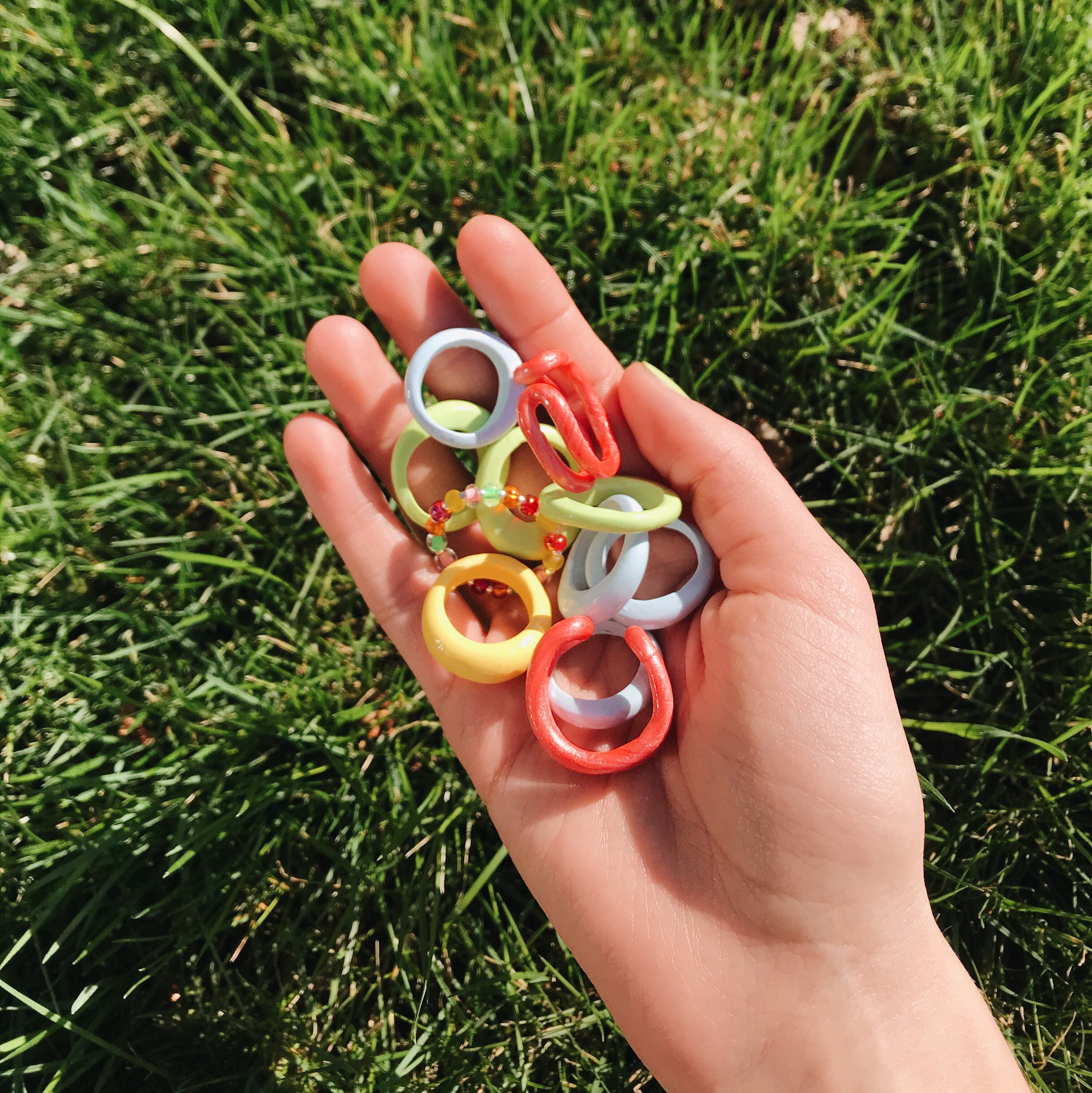 Polymer Clay Rings Funky clay rings Aesthetic clay ring Etsy