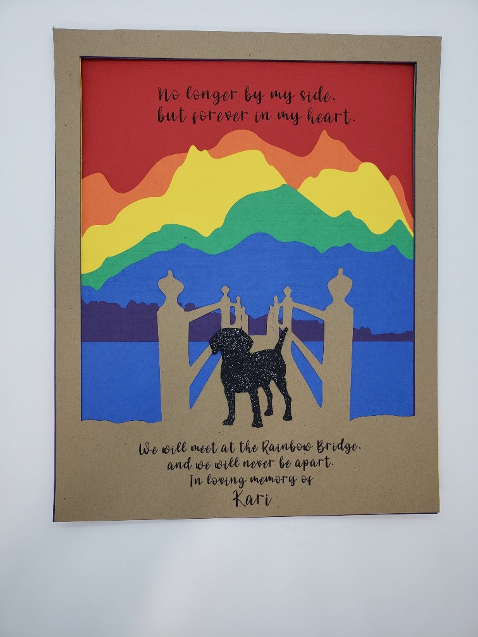 Rainbow Bridge Layered Unframed Wall Art featuring your Etsy