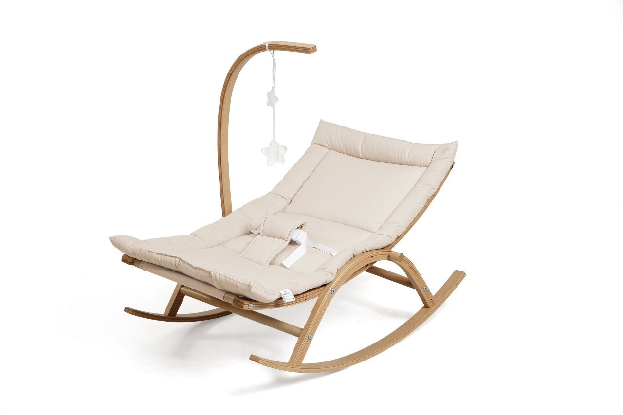 Handmade Natural Wood Baby Bouncer Handmade Baby Bouncer Etsy