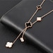 Four leaf clover rose gold necklace - stainless steel necklace clover necklace rose gold plated women's necklace