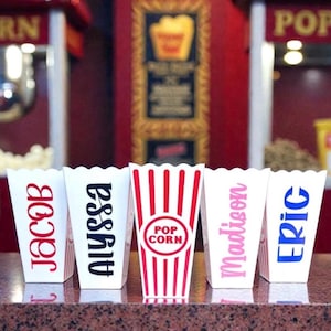 Personalized Popcorn Party Containers: Carnival Circus Theme