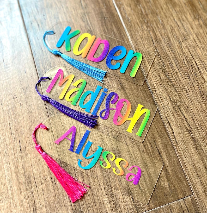 Personalized Rainbow Glitter Bookmark With Tassel: Easter Basket ...
