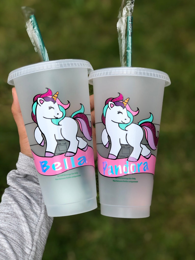 Unicorn Starbucks Cup Tumbler Reusable Venti 24oz Personalized Etsy