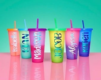 Personalized Color Changing Cold Cup: 24oz Party Favor