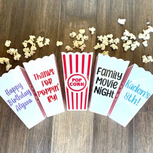 Custom Popcorn Party Containers, Carnival/ Circus party theme,  popcorn boxes, Classic popcorn cups for kids, Party favors