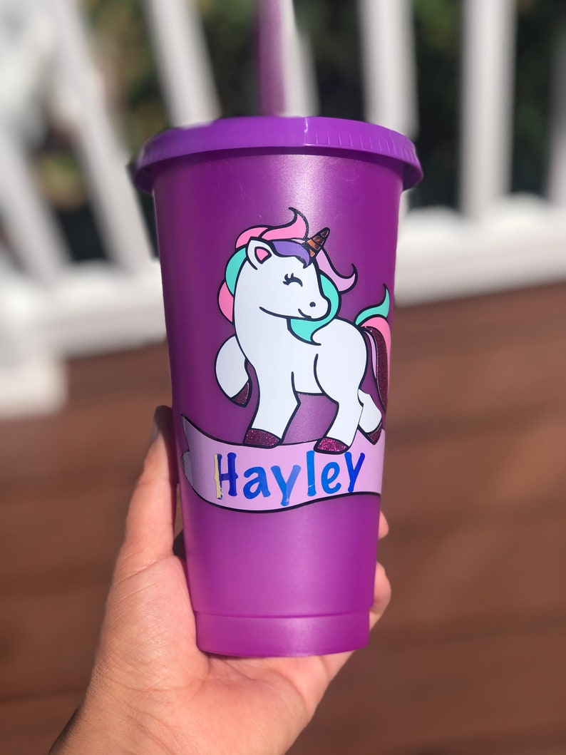 Unicorn Starbucks Cup Tumbler Reusable Venti 24oz Personalized Etsy