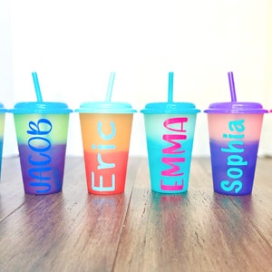 Personalized Kids Cups, Party Favor, Personalized Cups, Kids Reusable Cups,  Personalized Cups With Straws, Personalized Easter Gift 