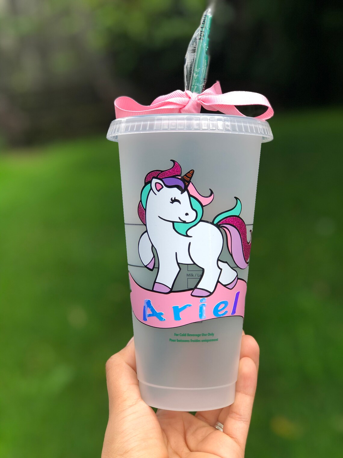 Unicorn Starbucks Cup Tumbler Reusable Venti 24oz Personalized Etsy