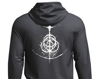 Elden Ring Hoodie - Official Design - Premium Apparel - Black Hooded Sweatshirt