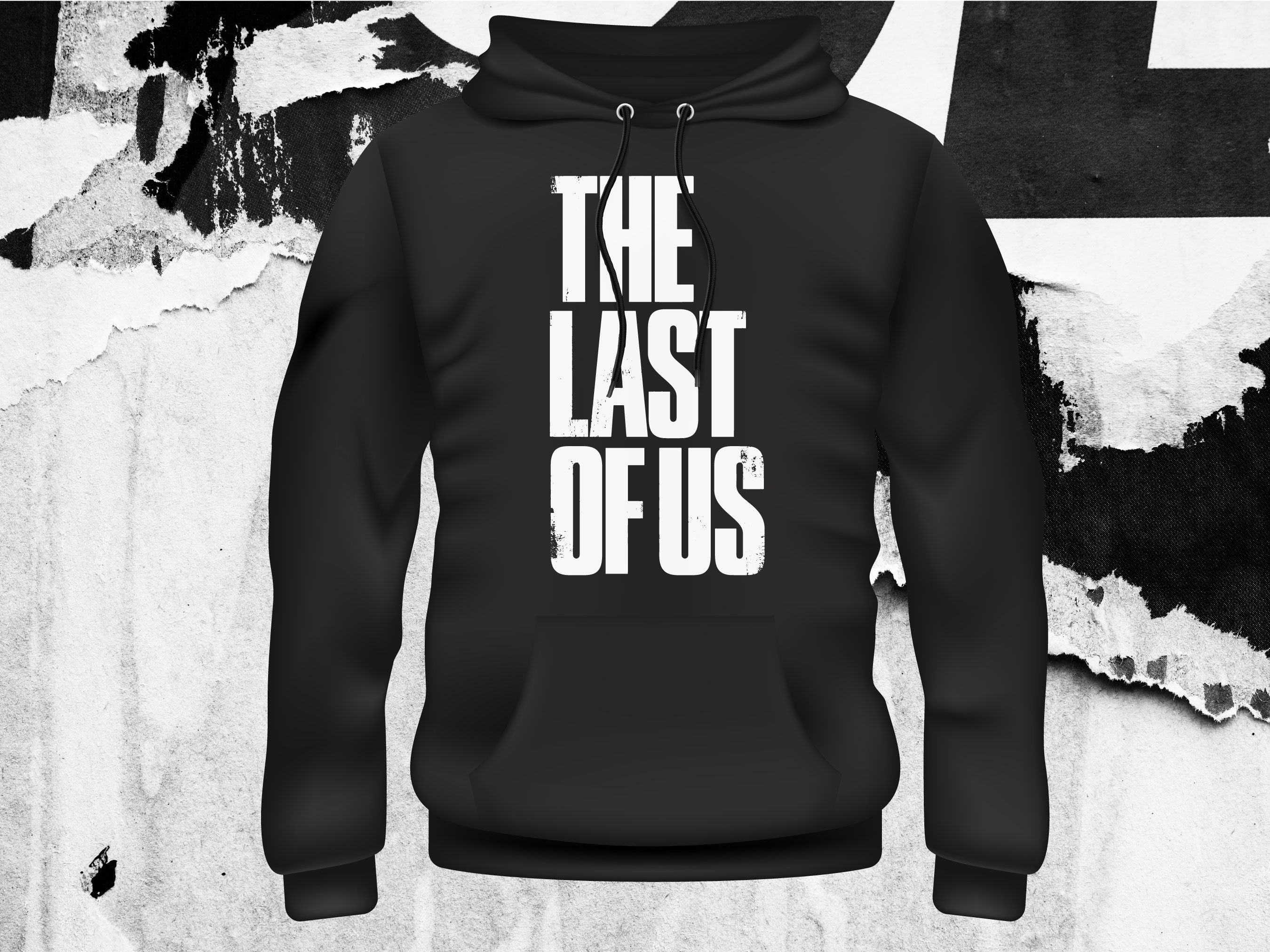The Last of Us - Hoodie - Black and White