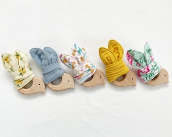 Easter Toy, Baby Teether, Baby Chick Toy, Baby's 1st Easter, Easter Basket Stuffer, Wooden Baby Toys, Baby Teether, Baby Toys, Gift for Baby