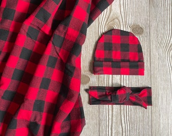 buffalo plaid swaddle