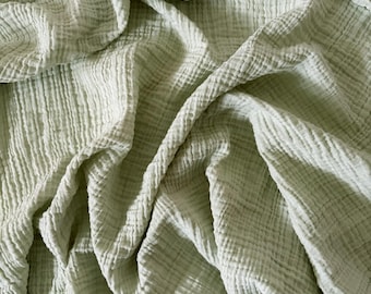 Green Baby Blanket | Muslin Swaddle | Gender Neutral Baby Swaddle Blanket | Gauze Baby Blanket | Receiving Blanket | Muslin Baby Blanket