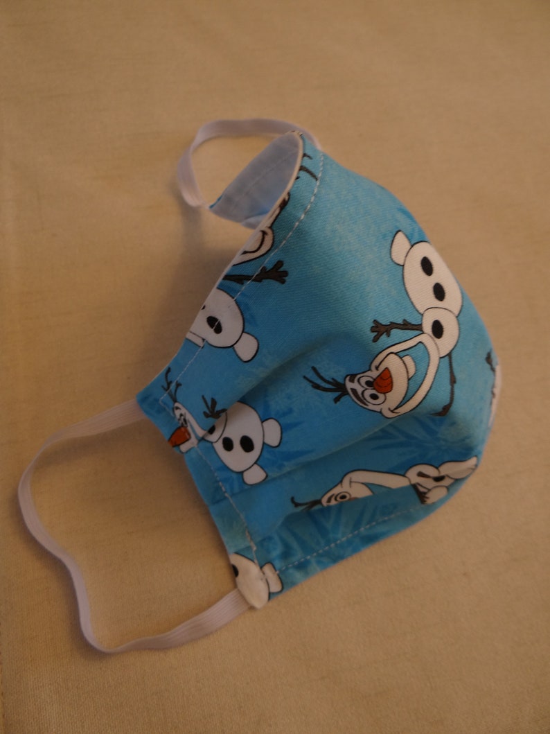 adult mask olaf print 100 cotton double layered etsy