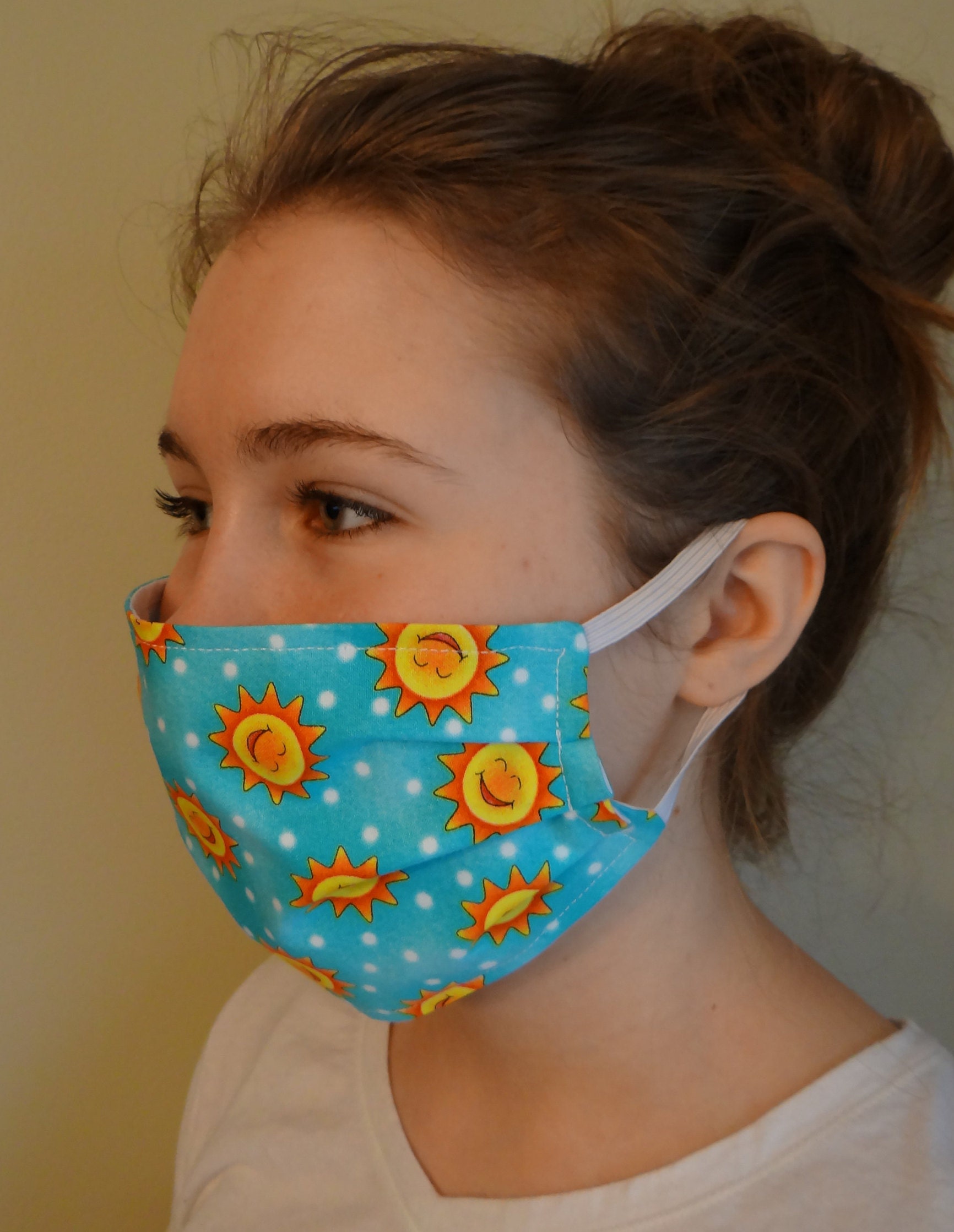 adult mask olaf print 100 cotton double layered etsy