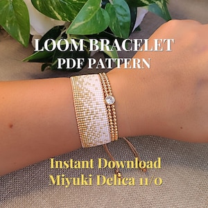 3 Miyuki Loom Bracelet Patterns – Delica 11/0 Beads, Digital PDF Download