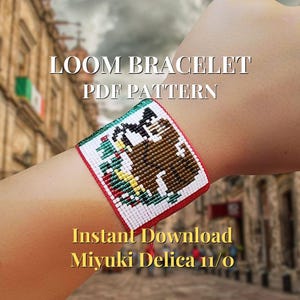Miyuki Loom Bracelet Pattern PDF – Mexican Traditional Design
