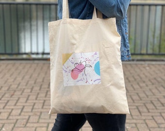 line art tote bag, Self love, minimalist design, abstract art, female body, body positivity, reusable canvas, bag for life, zero waste bag.