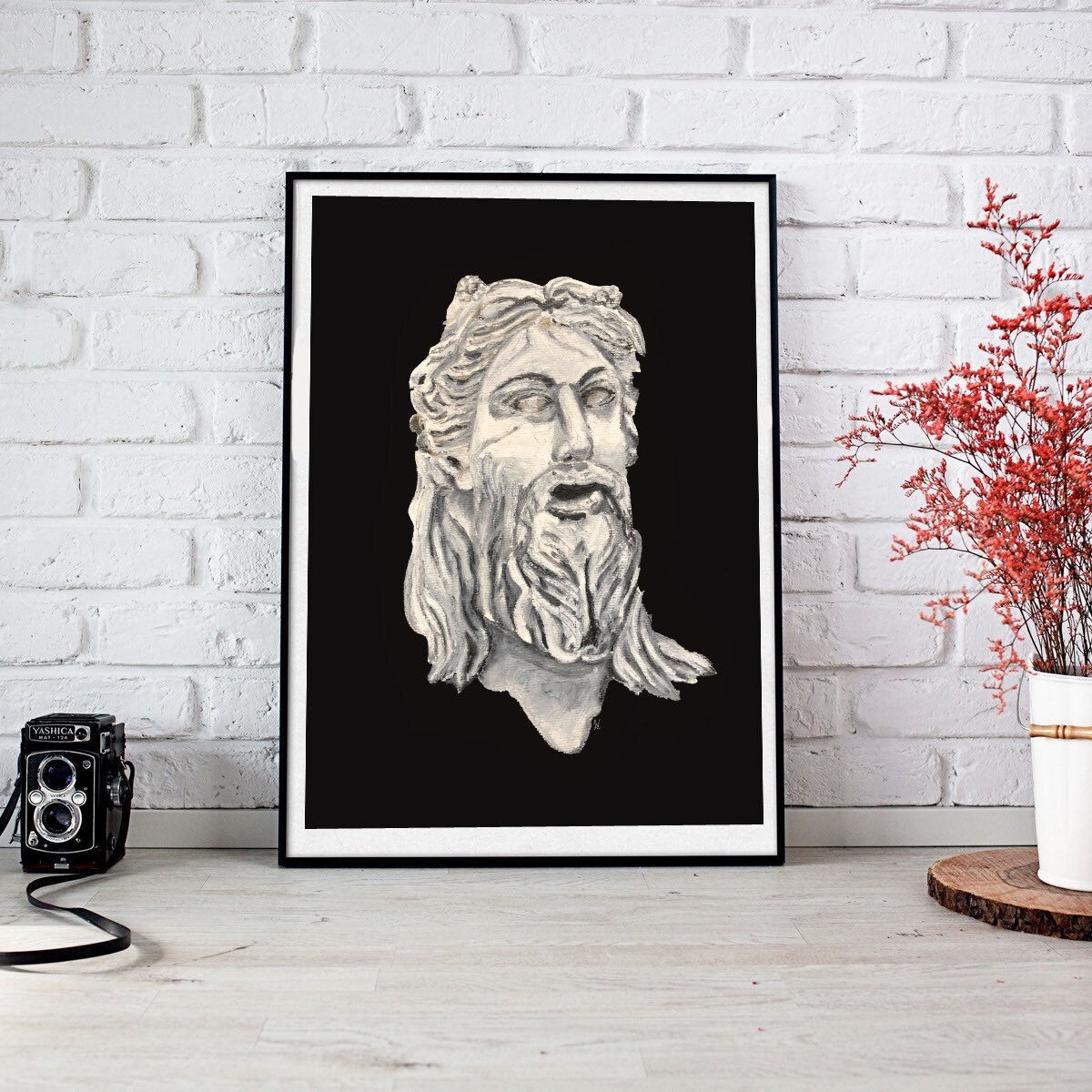 Zeus Portrait Greek God Greek Mythology Art Wall Art - Etsy UK