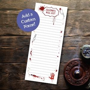 Personalized Kill List Tear Away Notepad