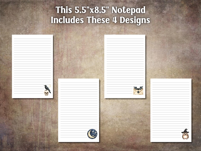 Goth Notepad Whimsigoth Large Desk Notepad, Witchy Goth 5.5x8.5 Tear Away Notepad - Etsy