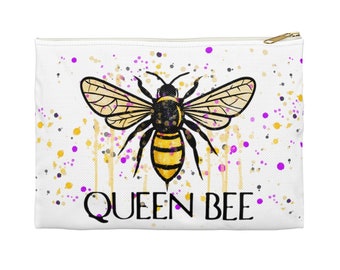 Queen Bee Makeup Bag, Honey Bee Accessory Bag, Bumble Bee Pencil Pouch, Save The Bees Bag, Beekeeper Gifts, Bee Lover Gifts For Her, Bee Bag