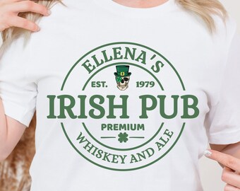 Custom Name Rsh Pub Shrt, Retro St Patrcks Day Shrt, Brthday Gft