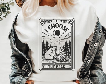 I Choose The Bear Shirt, Team Bear T-Shirt, Funny Tarot Card Tee, Feminist TShirt, Bear Vs Man, Women's Rights