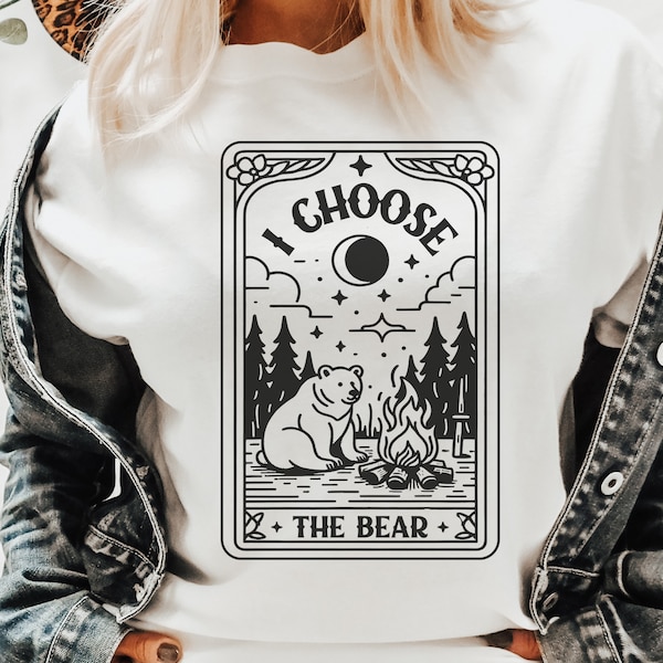 I Choose The Bear Shirt, Team Bear T-Shirt, Funny Tarot Card Tee, Feminist TShirt, Bear Vs Man, Women's Rights