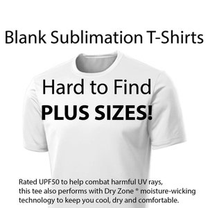 Ubrugelig kasseapparat Begge Plus Size Sublimation Blank T-shirts Hard to Find Plus Sizes - Etsy