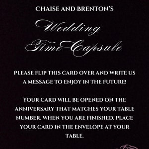 Wedding Time Capsule Template