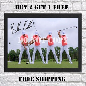 Paint Splash Sports Art Banner Kids Wall Decor Golf Fan Man Cave Gift for Him Her Canvas Brooks Koepka Poster