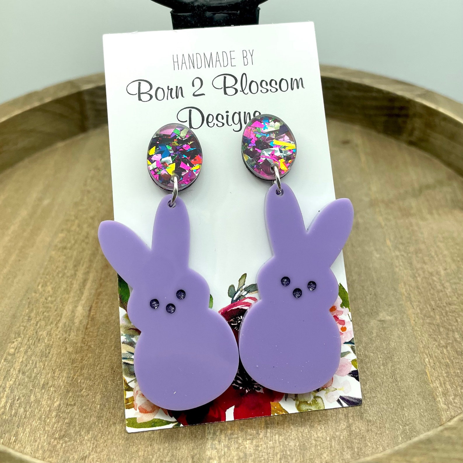 Easter Earrings / Bunny Earrings / Easter / Acrylic Jewelry / Etsy