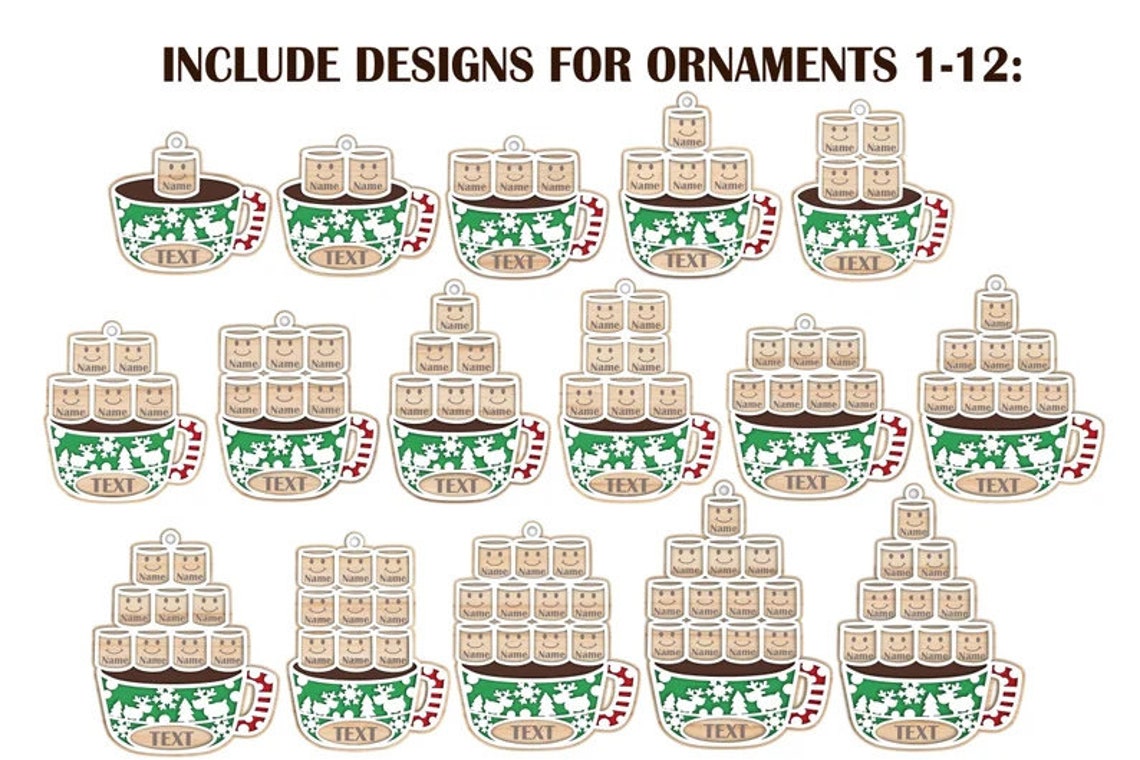 2022 Personalized Christmas Ornament / 2-12 Family Ornament / image 9