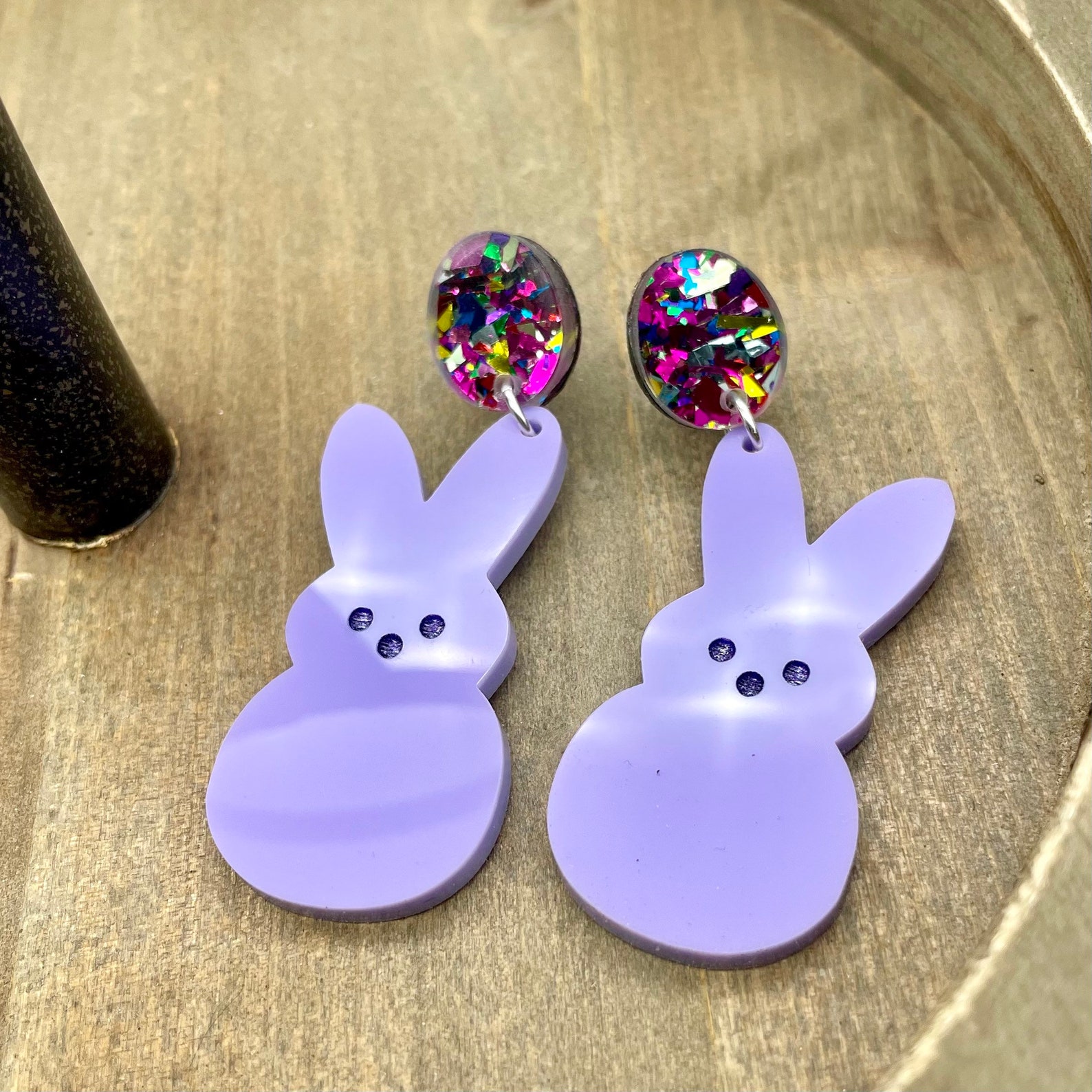 Easter Earrings / Bunny Earrings / Easter / Acrylic Jewelry / Etsy