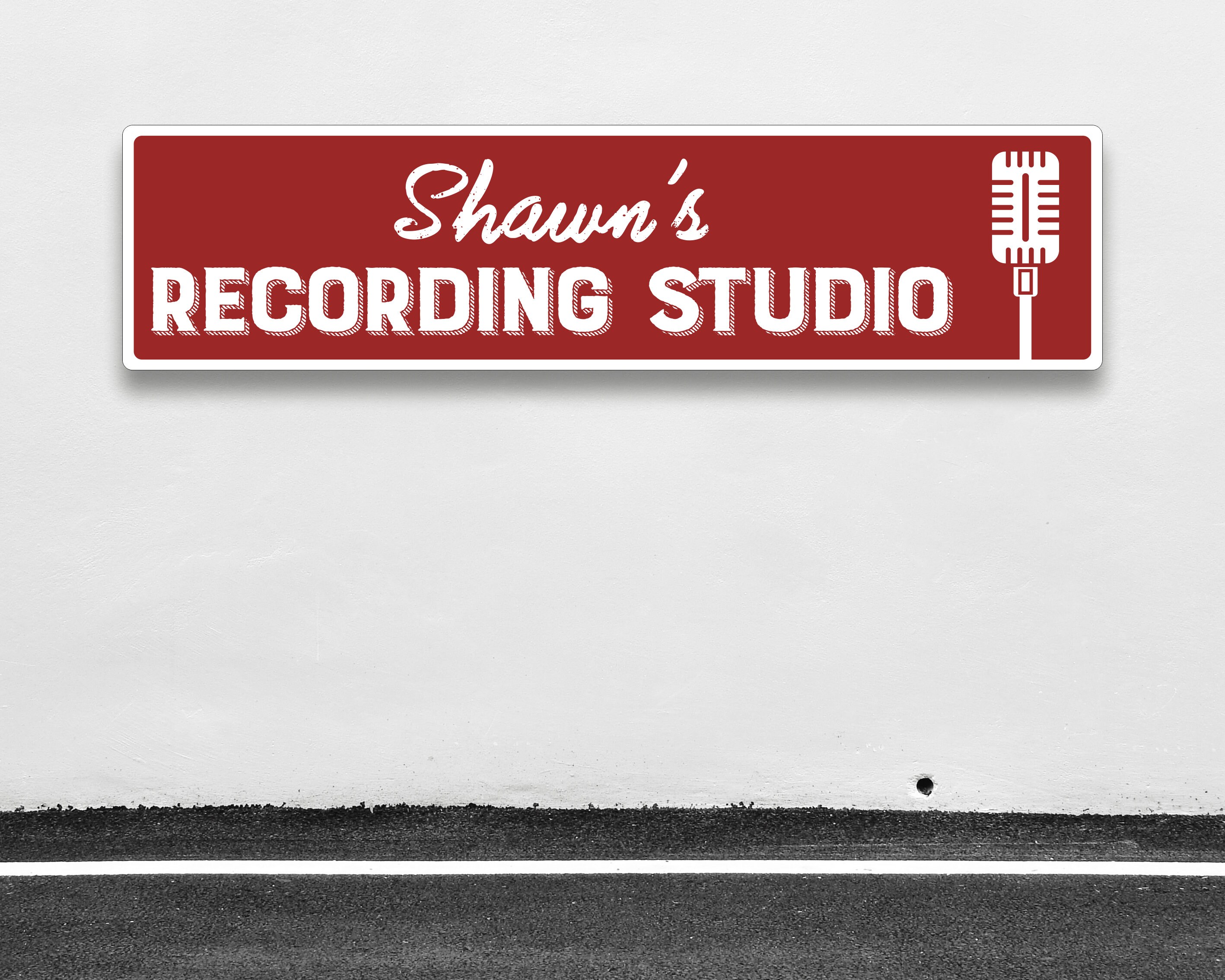 Custom Music Studio Sign Vintage Sound Studio Decor Large | Etsy