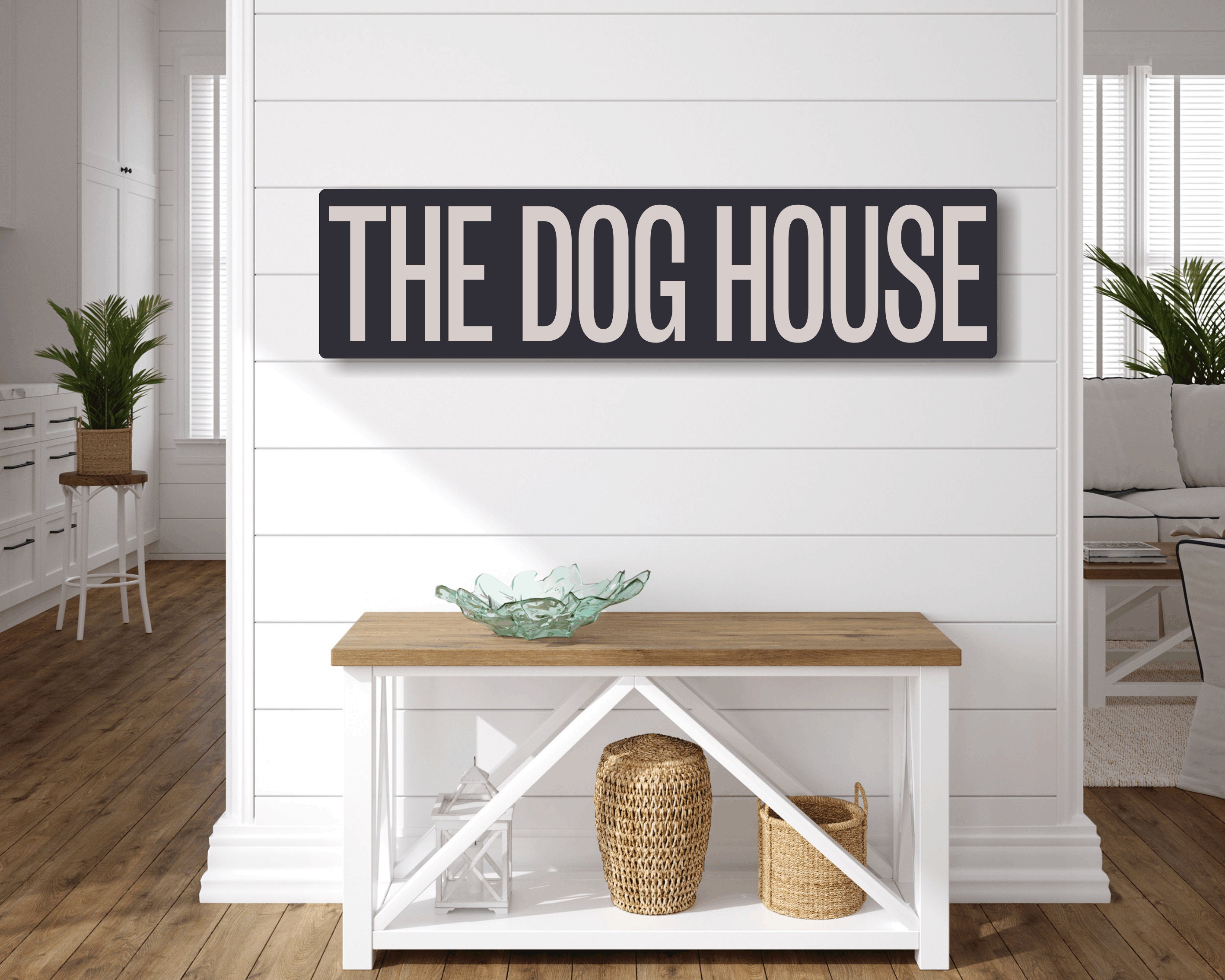 The Dog House Sign Vintage Style Metal Plaque Dog Room Sign Etsy