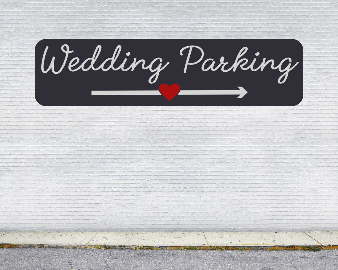 Wedding Parking Directions Sign Personalized Wedding Parking Etsy