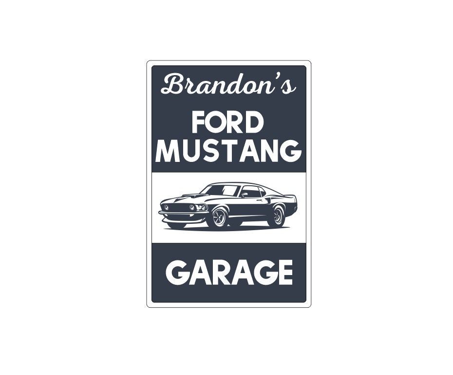 Ford Mustang Sign Mustang Shelby Sign Ford Garage Gift Etsy