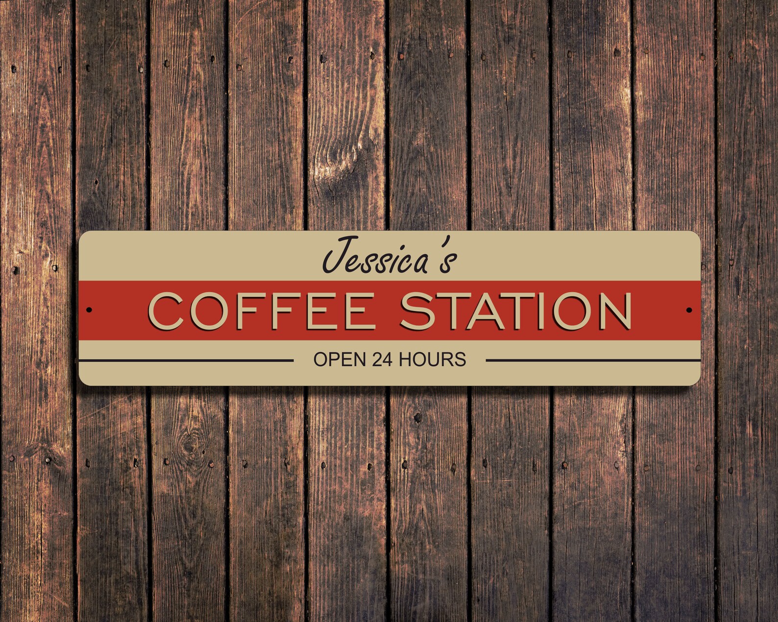 Coffee Station Sign Personalized Shop Sign Custom Barista Etsy