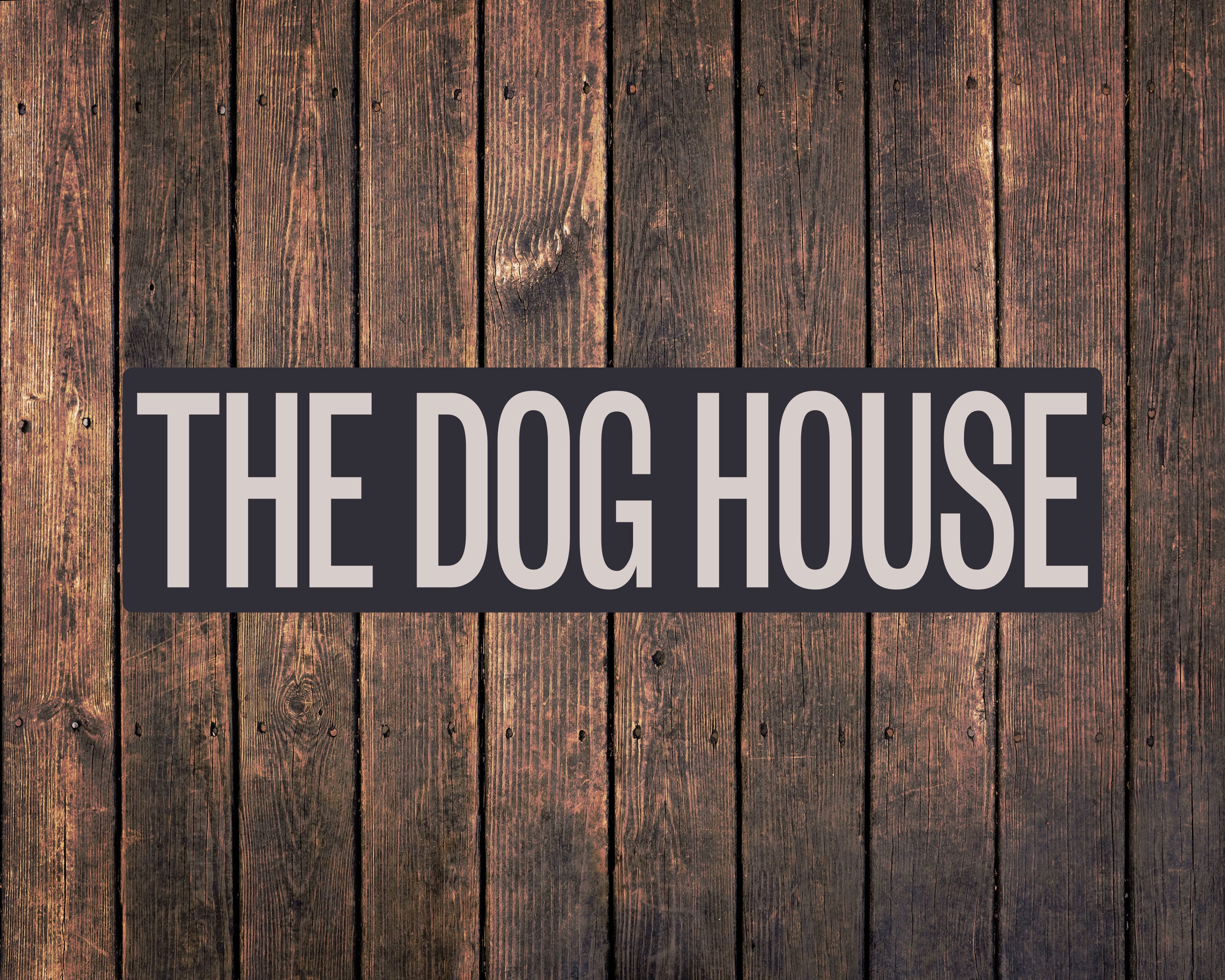 The Dog House Sign Vintage Style Metal Plaque Dog Room Sign Etsy