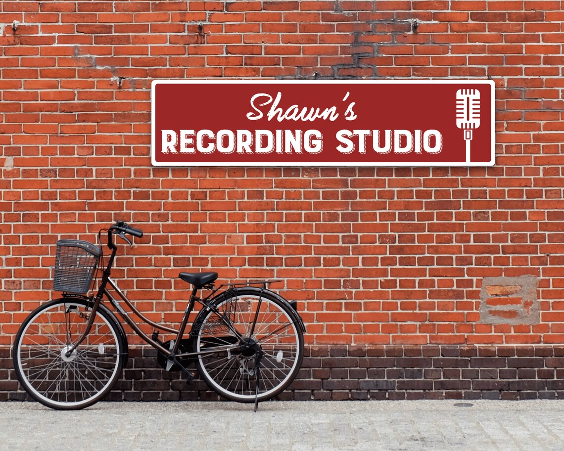Custom Music Studio Sign Vintage Sound Studio Decor Large | Etsy